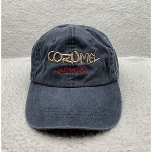 Cozumel Mexico Baseball Hat‎ Adult OSFM Strap Back Blue Beach Vacation Graffiti